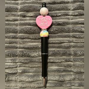 Inspirational Pink and Black Pen